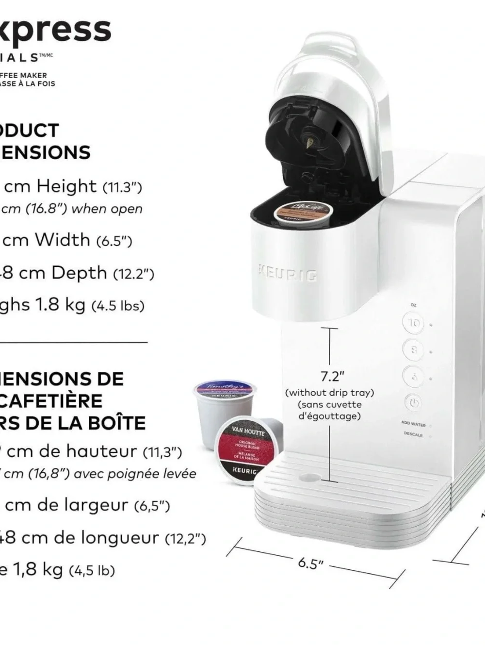 Keurig K-Express Single Serve Coffee Maker White Excellent Condition